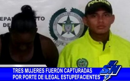 Tres mujeres fueron capturadas por porte ilegal de estupefacientes