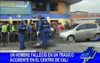 Hombre falleció en un trágico accidente en el centro de Cali