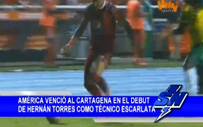América venció al Cartagena en el debut de Hernán Torres como técnico escarlata