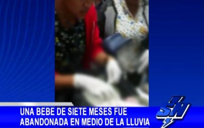 Una bebe de 7 meses fue abandonada en medio de la lluvia en Cali