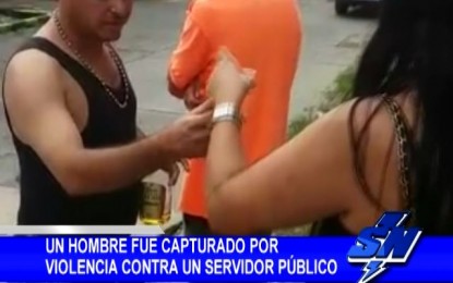 Hombre capturado en Buenaventura por agredir a un guarda de tránsito