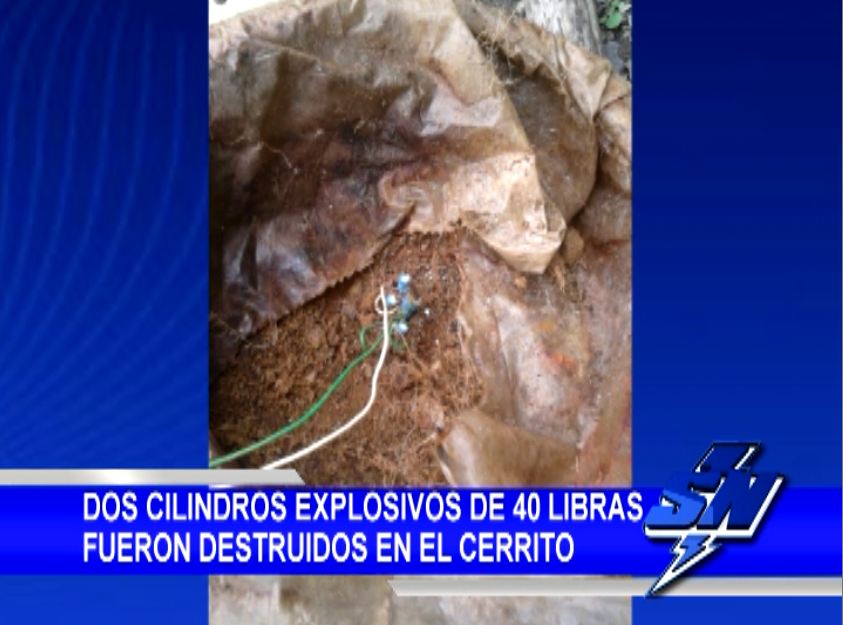 Fueron destruidos dos cilindros explosivos en el Cerrito