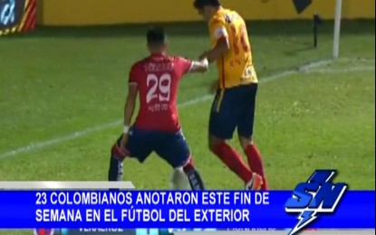 23 colombianos anotaron este fin de semana en el balompié del exterior