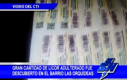 Gran cantidad de licor adulterado fue descubierto en el barrio las Orquideas