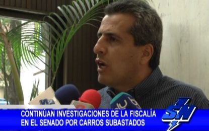 Continúan investigaciones de la Fiscalía al Senado por carros subastados