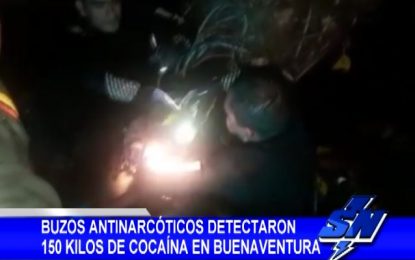 Buzos antinarcóticos detectaron 150 kilos de cocaína en Buenaventura