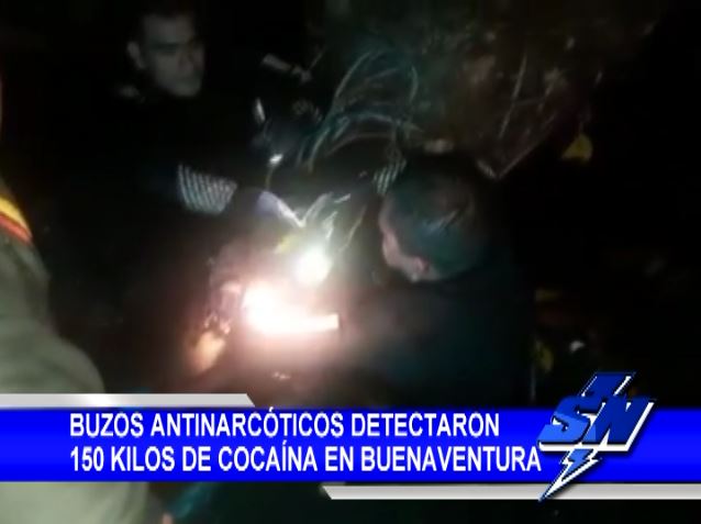 Buzos antinarcóticos detectaron 150 kilos de cocaína en Buenaventura