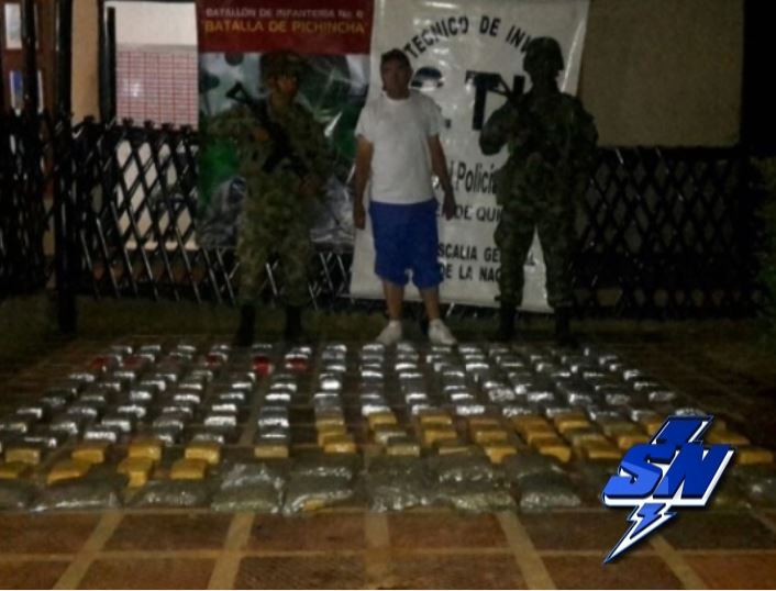 Capturado con 175 libras de marihuana en Santander de Quilichao