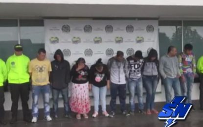 Desarticulada banda “los jotas”, de los 9 capturados 7 eran mujeres