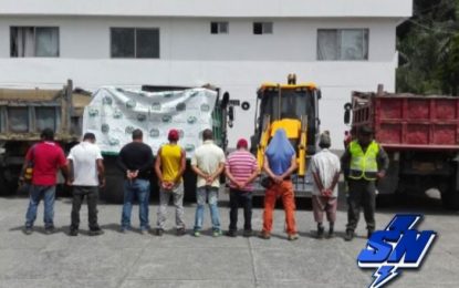 Siete capturados y un aprehendido por explotación minera