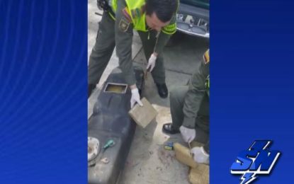 Incautados 25 kilos de Marihuana en vías del Valle