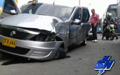 Accidente de tránsito dejó 8 lesionados en el centro de Cali