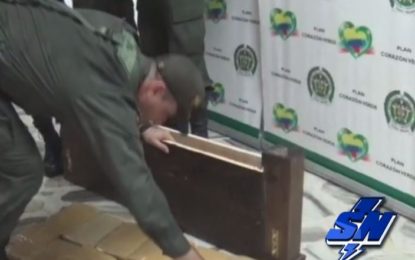 Más de 40 mil gramos de Marihuana iban camuflados en parte de una Cama