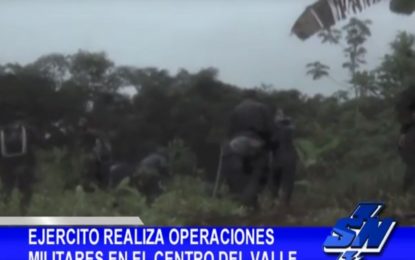 EJército realiza operaciones militares en el Valle del Cauca