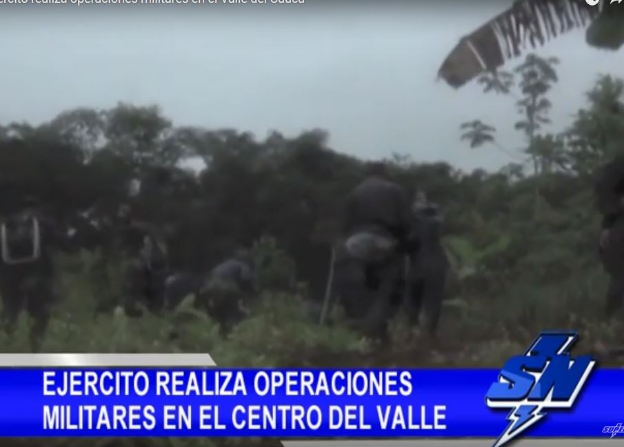 EJército realiza operaciones militares en el Valle del Cauca
