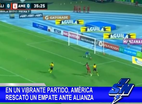 En un vibrante partido, América rescató un empate ante Alianza Petrolera