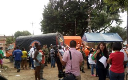 Llegan las ayudas humanitarias para damnificados en Juanchito