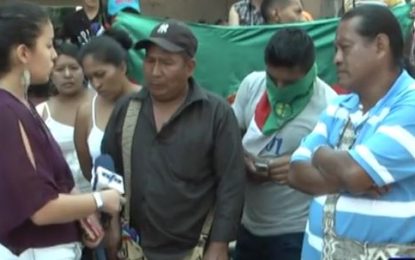 Comunidad Nasa protesta en Cali, pidiendo ser reconocidos como cabildo indígena
