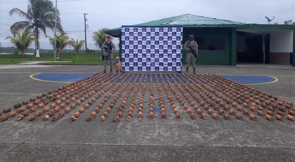 Armada Nacional incautó 400 kilogramos de explosivos tipo pentolita del ELN