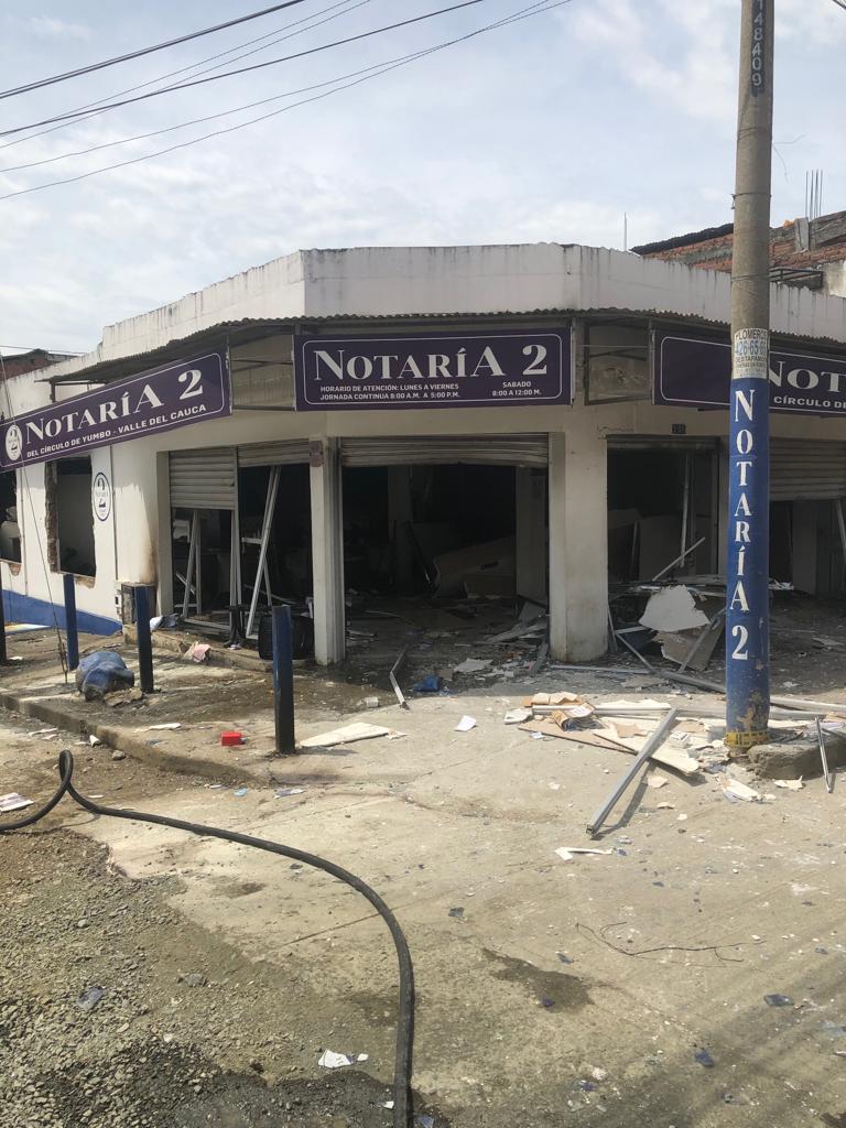 Seis personas heridas deja explosión de notaria en Yumbo – Valle