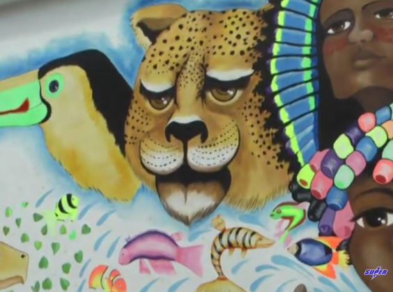 Con expresión artística en mural de Cali incentivan el cuidado al medio ambiente