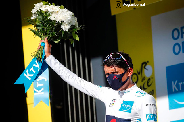 Egan Bernal primero en carrera y líder de los Jóvenes en el Tour de Francia