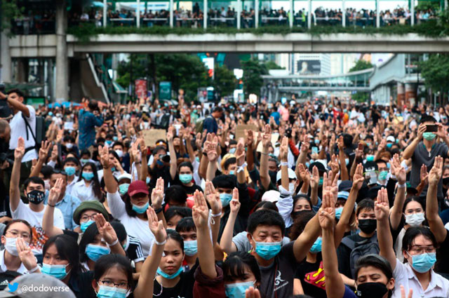 Bangkok centro de protestas en contra de la monarquía Tailandesa