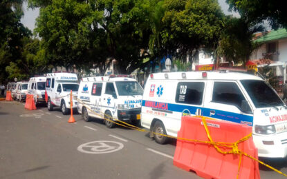Protesta del sector de las Ambulancias por aplicación de foto multas