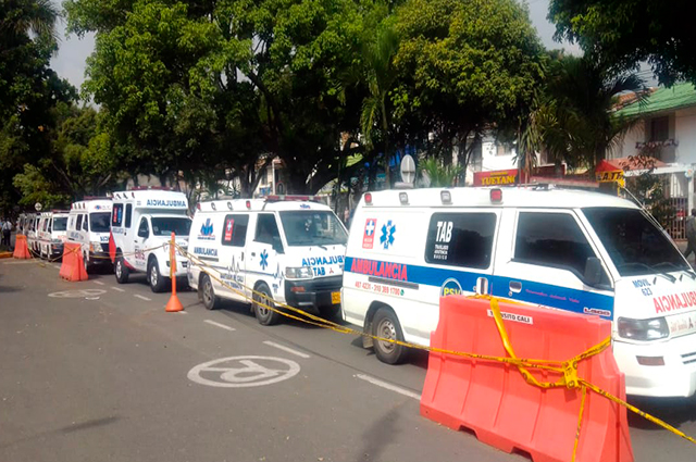 Protesta del sector de las Ambulancias por aplicación de foto multas