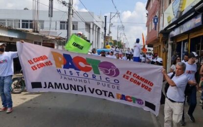 El Pacto Histórico recorrió las calles de Jamundí, Valle del Cauca
