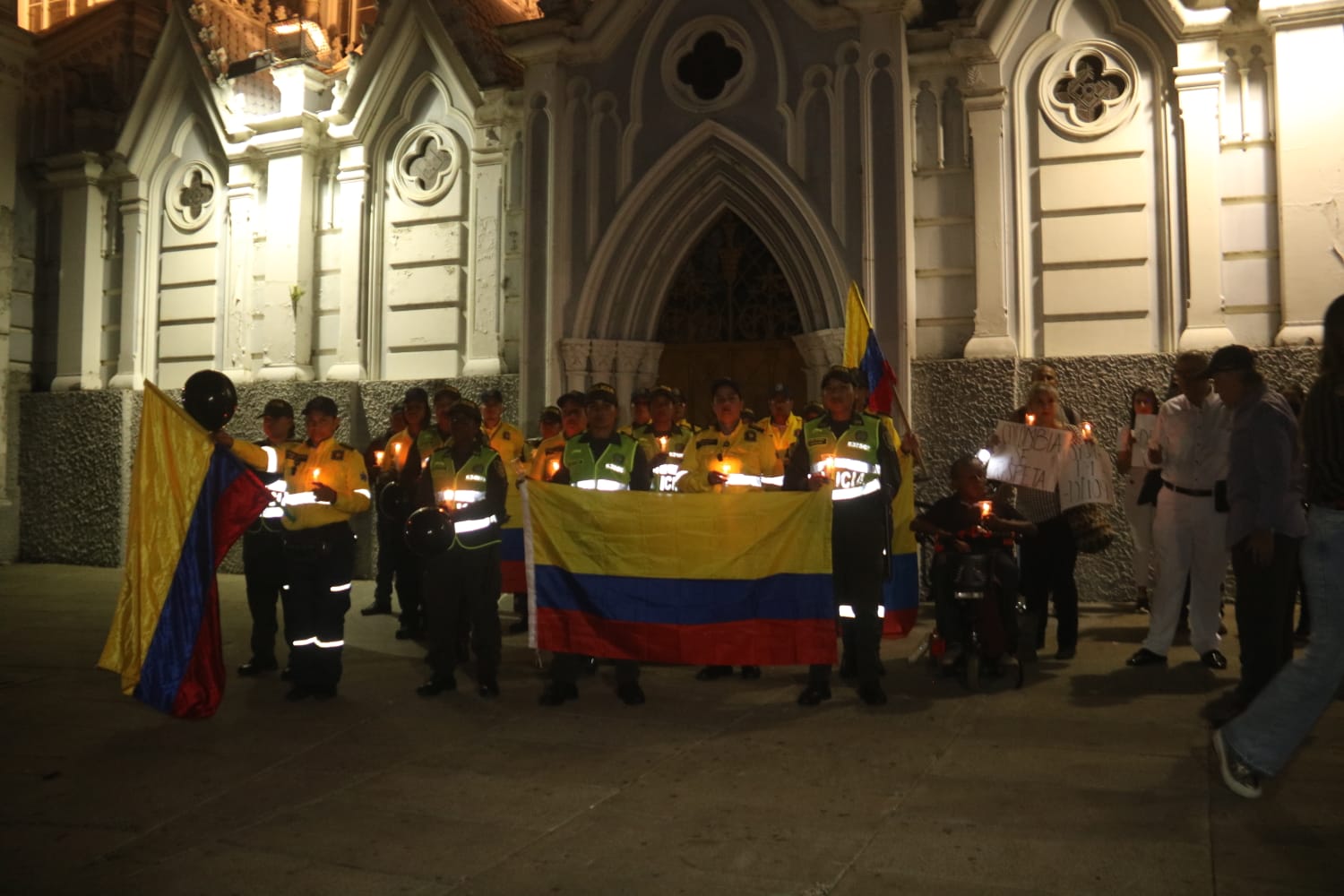 Rechazo contra los asesinatos de policías en Colombia