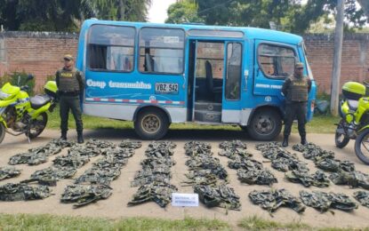 Incautados 40 chalecos que pertenecían a las fuerzas militares