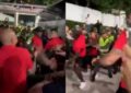 Tropel entre jugadores del América y la policía de Barranquilla