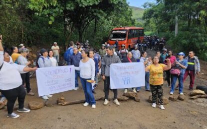 Protestas por mal estado de las vías en zona rural de Cali