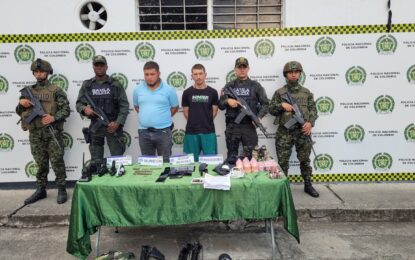 Capturados dos guerrilleros del frente 57