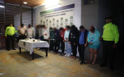 Capturados 15 delincuentes en Yumbo por comercializar droga