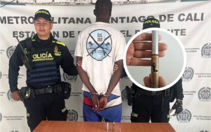 Capturado un hombre con un arma de fuego de fabricación artesanal en el oriente de Cali