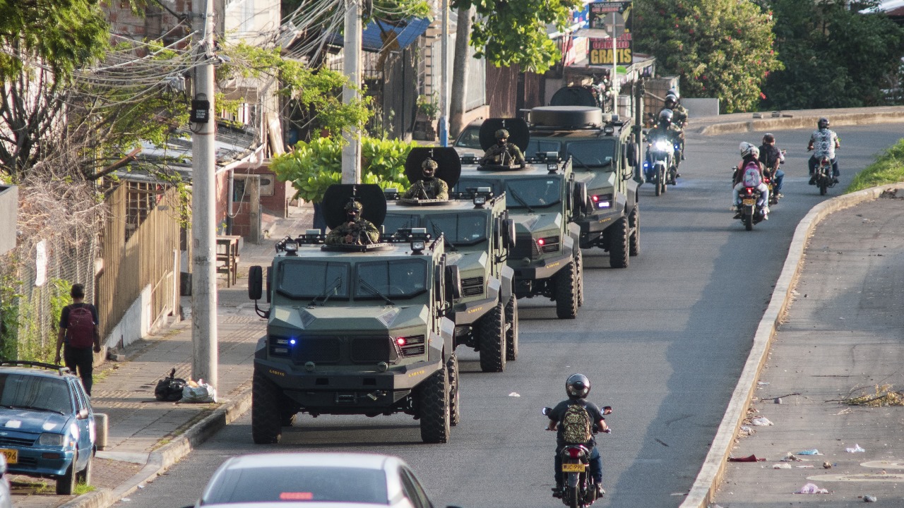Cali refuerza su seguridad con la llegada de vehículos blindados Hunter TR-12