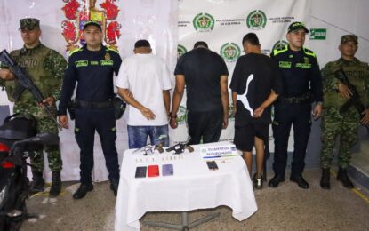 Tres motoladrones capturados en flagrancia tras intento de hurto en la vía Jamundí–Cali