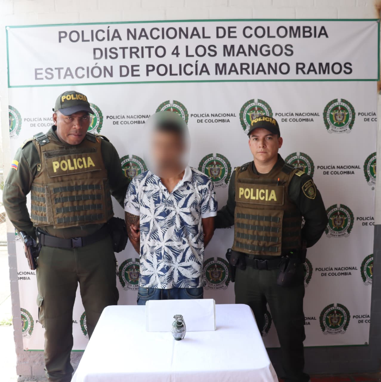 Capturado en Mariano Ramos un hombre que portaba una granada de fragmentación