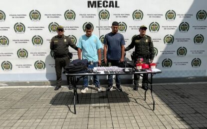 Ocho motoladrones capturados en Cali con millonario botín