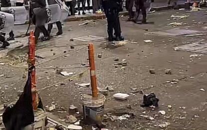 Disturbios tras operativo del CTI y la DIAN en el centro de Cali