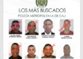 Cali publica el cartel de los más buscados, hasta $50 millones por información.