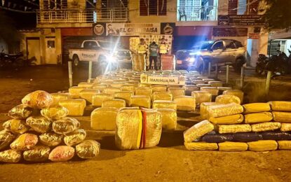 Un capturado en flagrancia y 744 kilos de marihuana incautados en operativo vial en el Valle