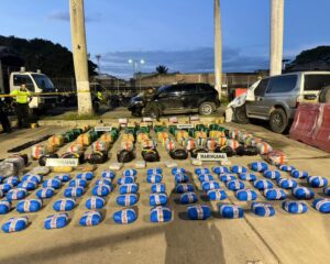 Persecución policial en Palmira terminó con un capturado y más de media tonelada de droga incautada