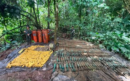 Ejército destruyó en Tumaco el mayor depósito ilegal de explosivos hallado este año